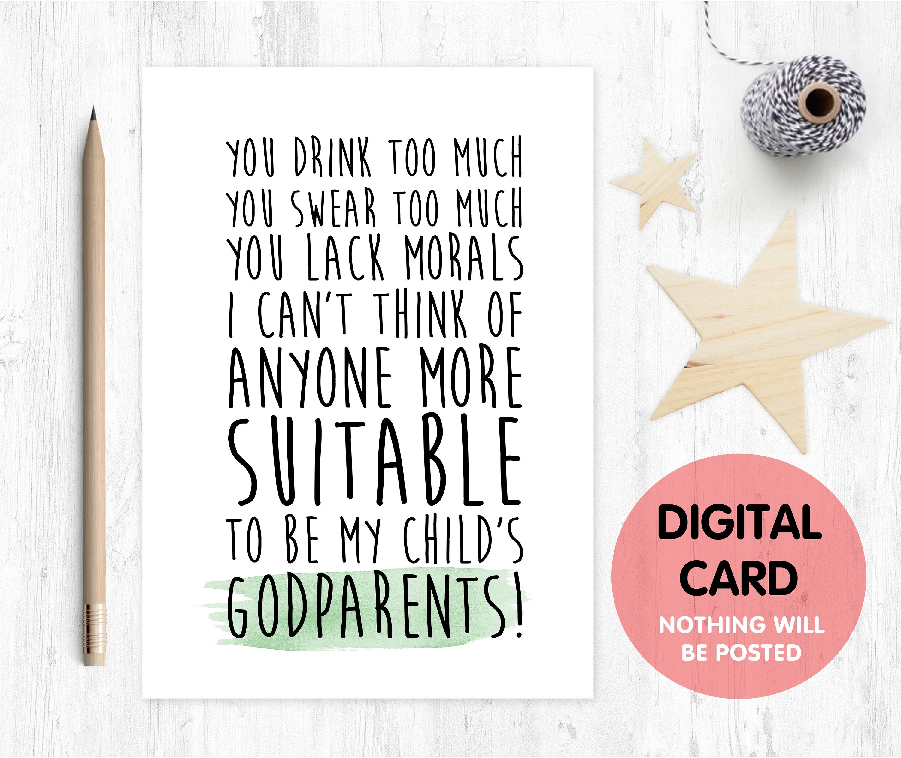 will you be my godparents card printable godparents card funny