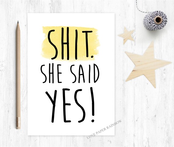 funny best man card usher card groomsman card will you be my best man shit she said yes best man proposal love paper rainbow