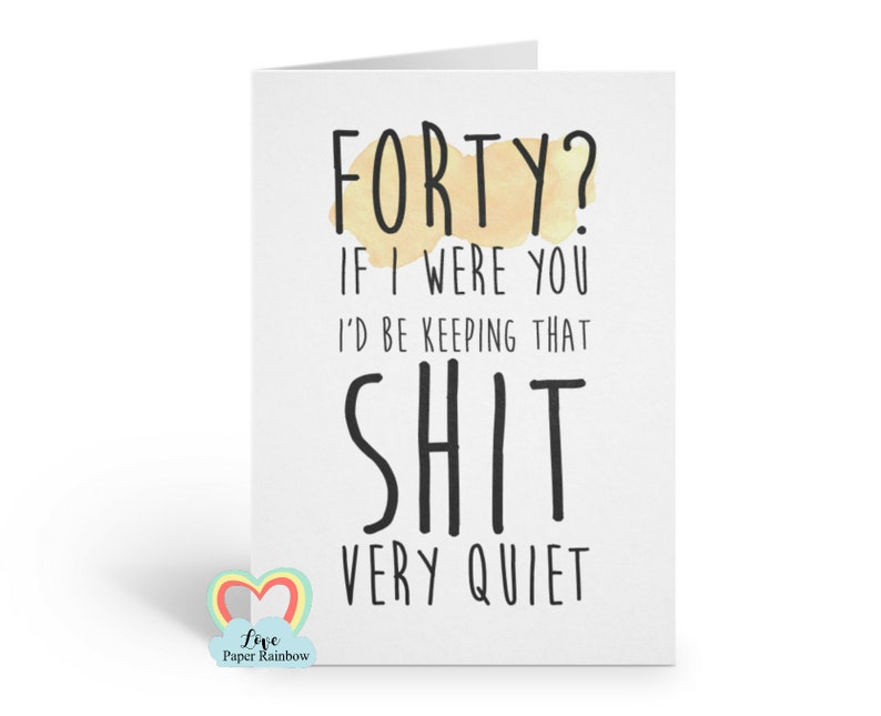Rude 40th Birthday Cards