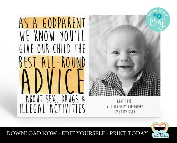 personalized godparents card printable will you be my godfather godmother proposal godmother photo card funny godparent proposal advice