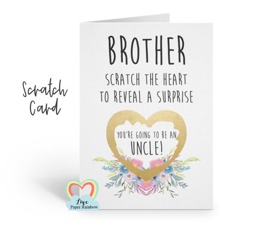 i'm pregnant, pregnancy reveal, pregnancy announcement, pregnancy scratch card, i'm pregnant scratch card, you're going to be an uncle