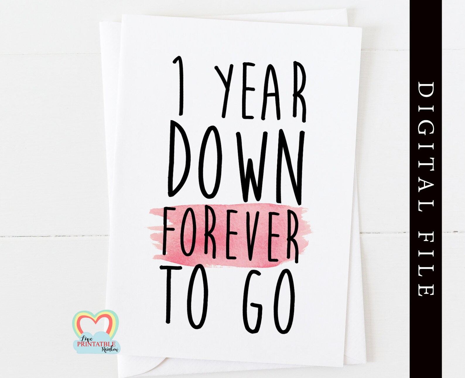 PRINTABLE 1st Anniversary Card 1st Wedding Anniversary Card - Etsy