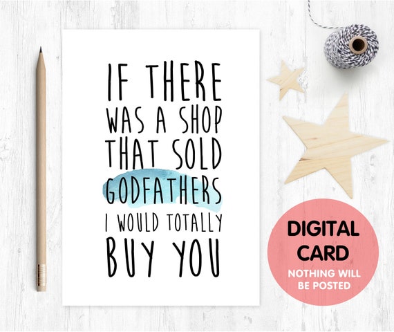 PRINTABLE godfather card, will you be my godfather card printable, godfather proposal printable, funny godfather card printable