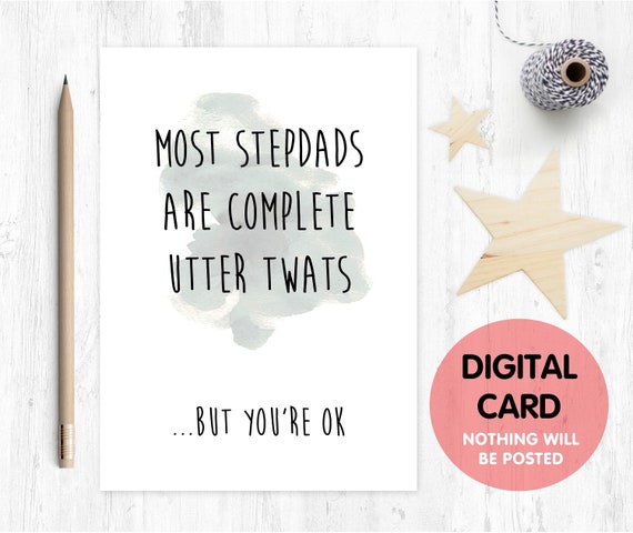 father's day card printable funny stepdad card digital download stepdad thanks card instant download rude stepdad card twat