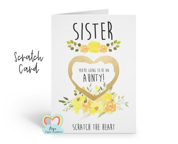 auntie reveal card pregnancy reveal, pregnancy announcement, pregnancy scratch card, i'm pregnant scratch card, you're going to be an aunty