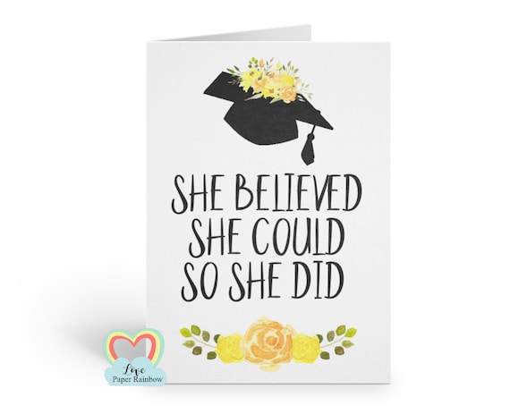 graduation card 2019 she believed she could so she did class of 2019 greeting card