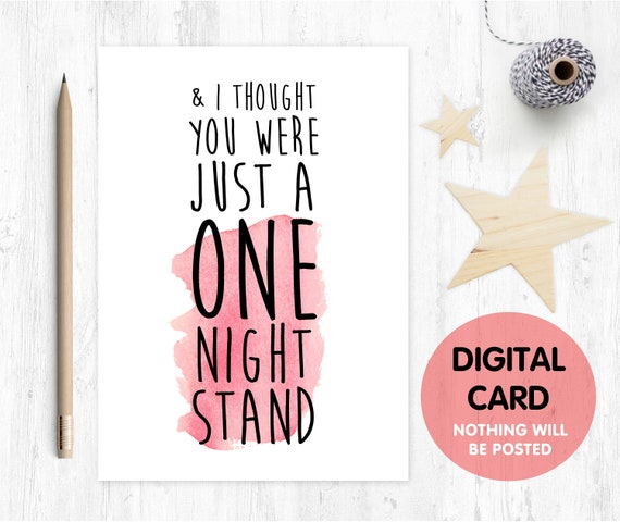 PRINTABLE anniversary card printable valentines day card digital download one night stand card boyfriend card love girlfriend romantic
