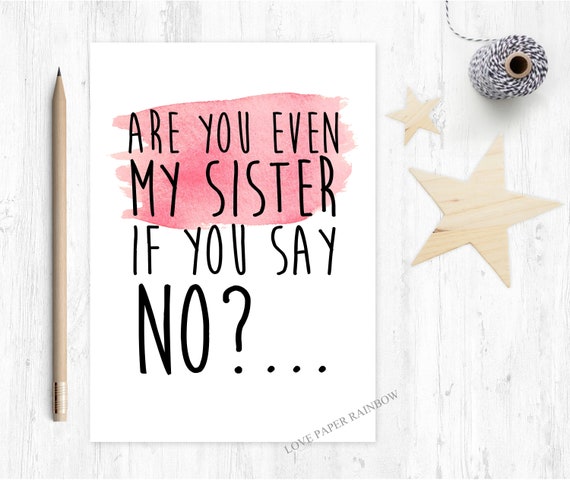 funny godmother proposal will you be my godmother card are you even my sister if you say no love paper rainbow bridesmaid maid of honour