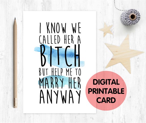 PRINTABLE best man card, will you be my best man printable, funny best man card, best man proposal printable, funny groomsman card