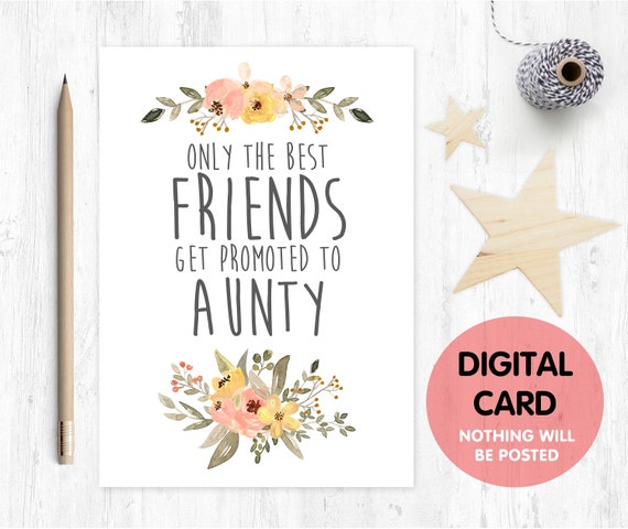 PRINTABLE pregnancy reveal, I'm pregnant, you are going to be an auntie, the best friends get promoted to auntie, baby reveal, auntie reveal
