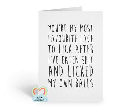 funny birthday card from the dog, happy birthday from the dog, dog birthday card, lick your face, funny dog card, rude birthday card