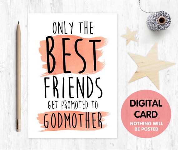 PRINTABLE will you be my godmother card, godmother card, printable godmother card, will you be my godmother card printable, friend