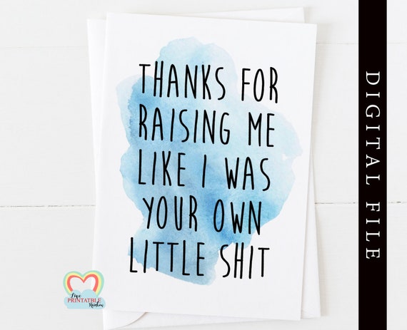 fathers day card printable funny stepdad card digital etsy