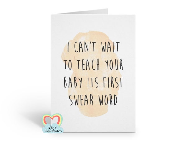 Funny Baby Card, Funny Expecting Card, Pregnancy Congrats Card, Baby Shower Card, Funny New Baby Card, New Parents Card, Baby Card, Funny