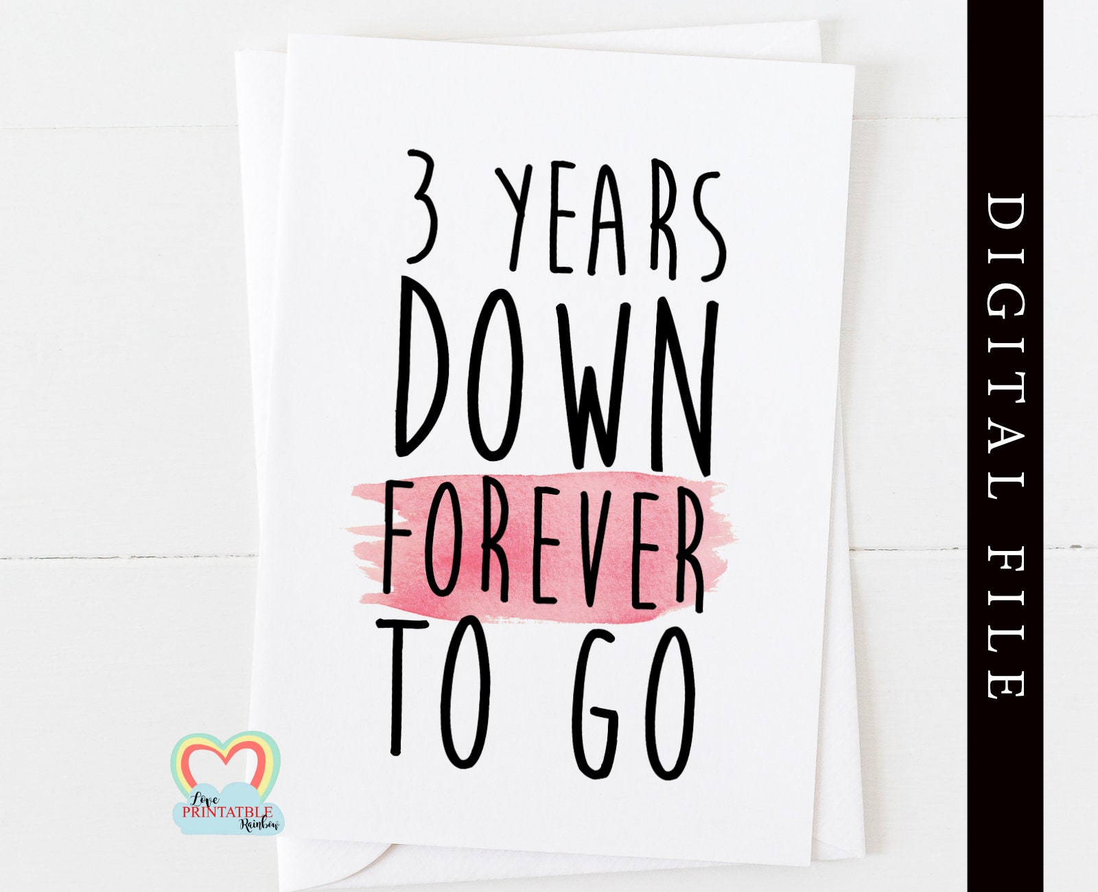 PRINTABLE 3rd Anniversary Card 3rd Wedding Anniversary Card - Etsy Norway PRINTABLE 3rd Anniversary Card 3rd Wedding Anniversary Card - Etsy Norway