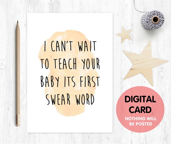 Funny Baby Card, Funny Expecting Card, Pregnancy Congrats Card, Baby Shower Card, Funny New Baby Card, New Parents Card, Baby Card, Funny