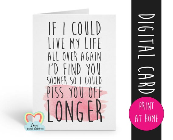 anniversary card printable funny love card digital download boyfriend valentines card rude anniversary girlfriend boyfriend find you sooner