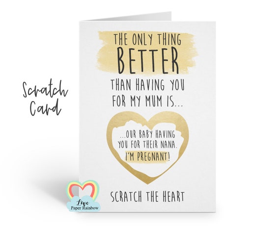 you're going to be a grandma scratch card, pregnancy reveal scratch card, I'm pregnant, grandma reveal, nana card, nanny scratch card