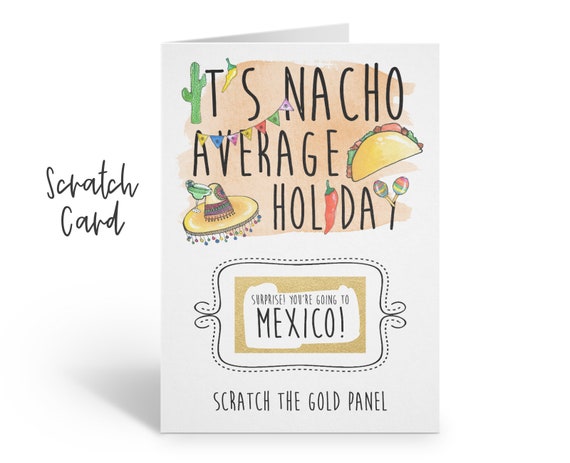 mexico boarding pass | plane ticket | mexico scratch card | mexico birthday gift | scratch and reveal | nacho | surprise holiday | christmas