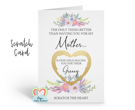 you're going to be a grandma scratch card, pregnancy reveal scratch card, I'm pregnant, grandma reveal, nana card, nanny scratch card
