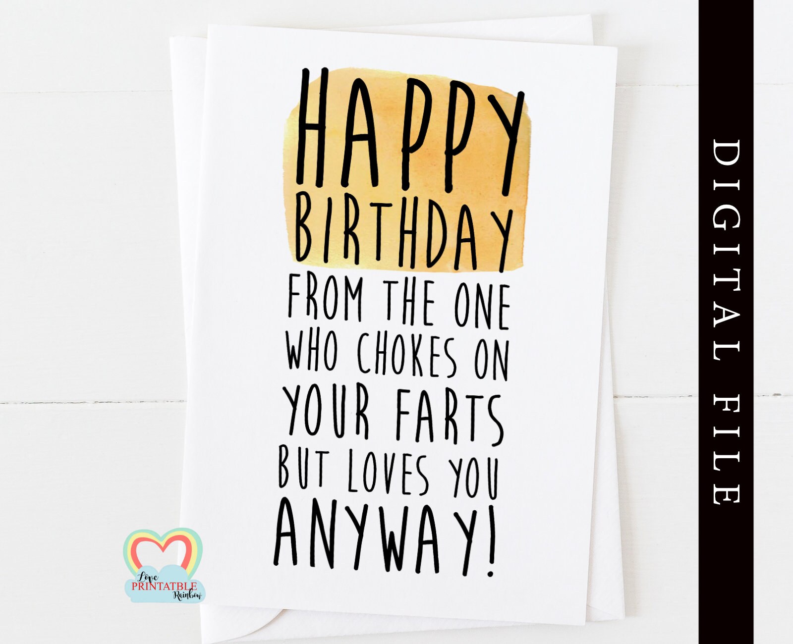 PRINTABLE Birthday Card Funny Birthday Card Digital Download - Etsy UK