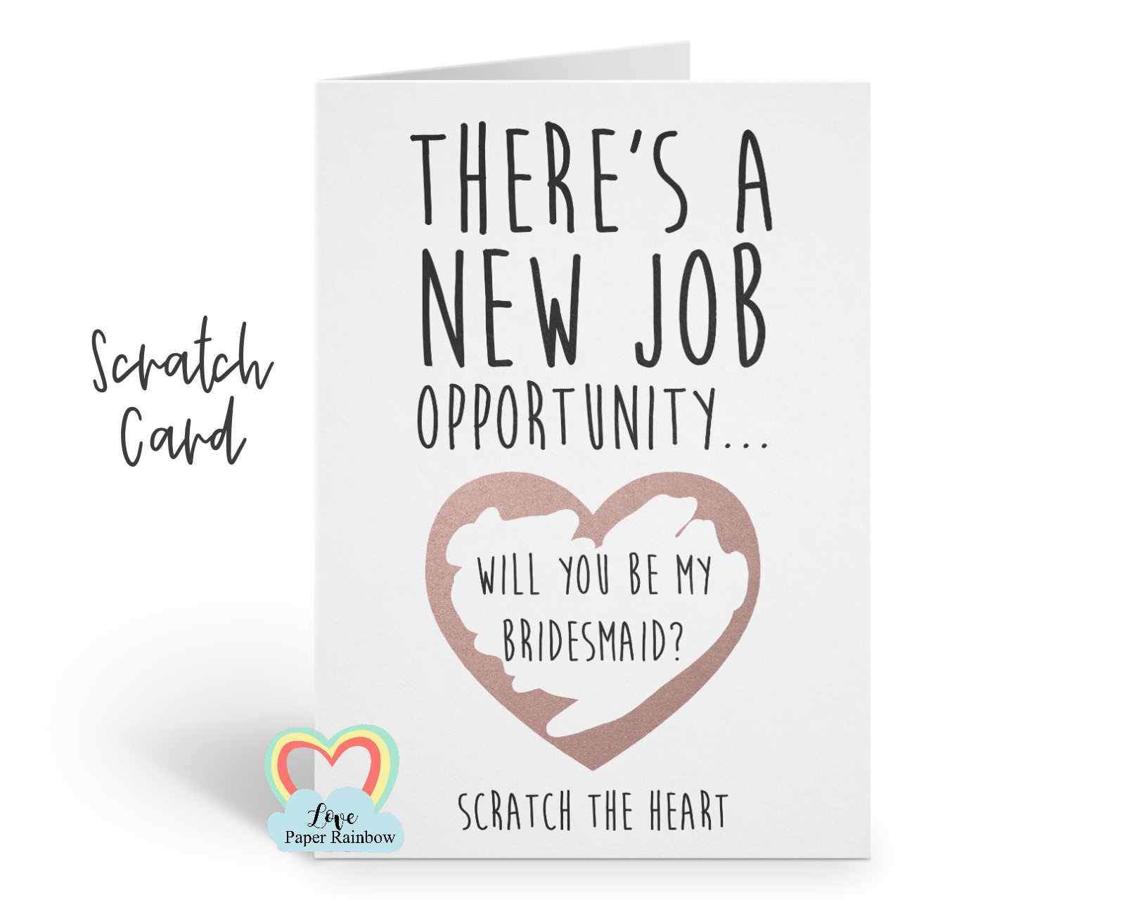 will you be my bridesmaid scratch card funny maid of honour proposal chief