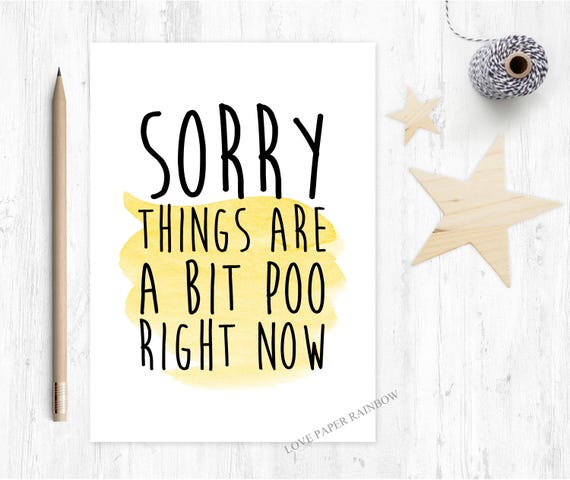 thinking of you card, sorry things are a bit poo right now, sorry for your loss, bad times, motivational card, chemotherapy card