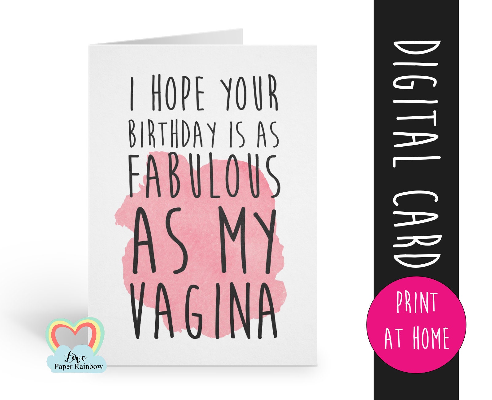 PRINTABLE birthday card dirty birthday card rude birthday | Etsy