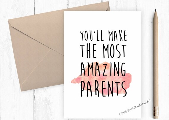 pregnancy card, amazing parents, great parents, congratulations pregnancy, new parents, printable card, ivf success, cute pregnancy card
