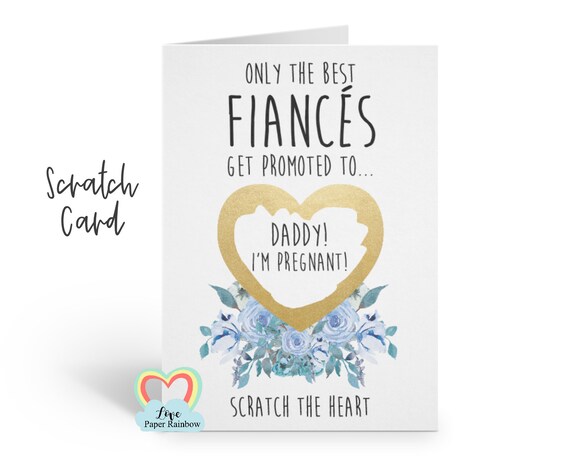 you're going to be a daddy scratch card only the best fiances get promoted to daddy love paper rainbow i'm pregnant pregnancy announcement
