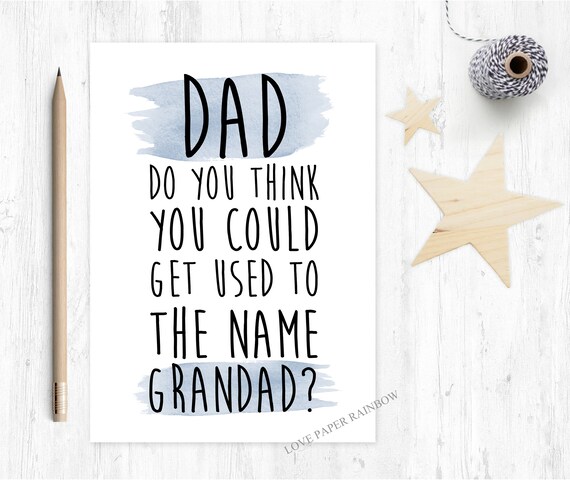 you're going to be a grandad funny pregnancy announcement grandad reveal i'm pregnant grandad card love paper rainbow pregnancy reveal