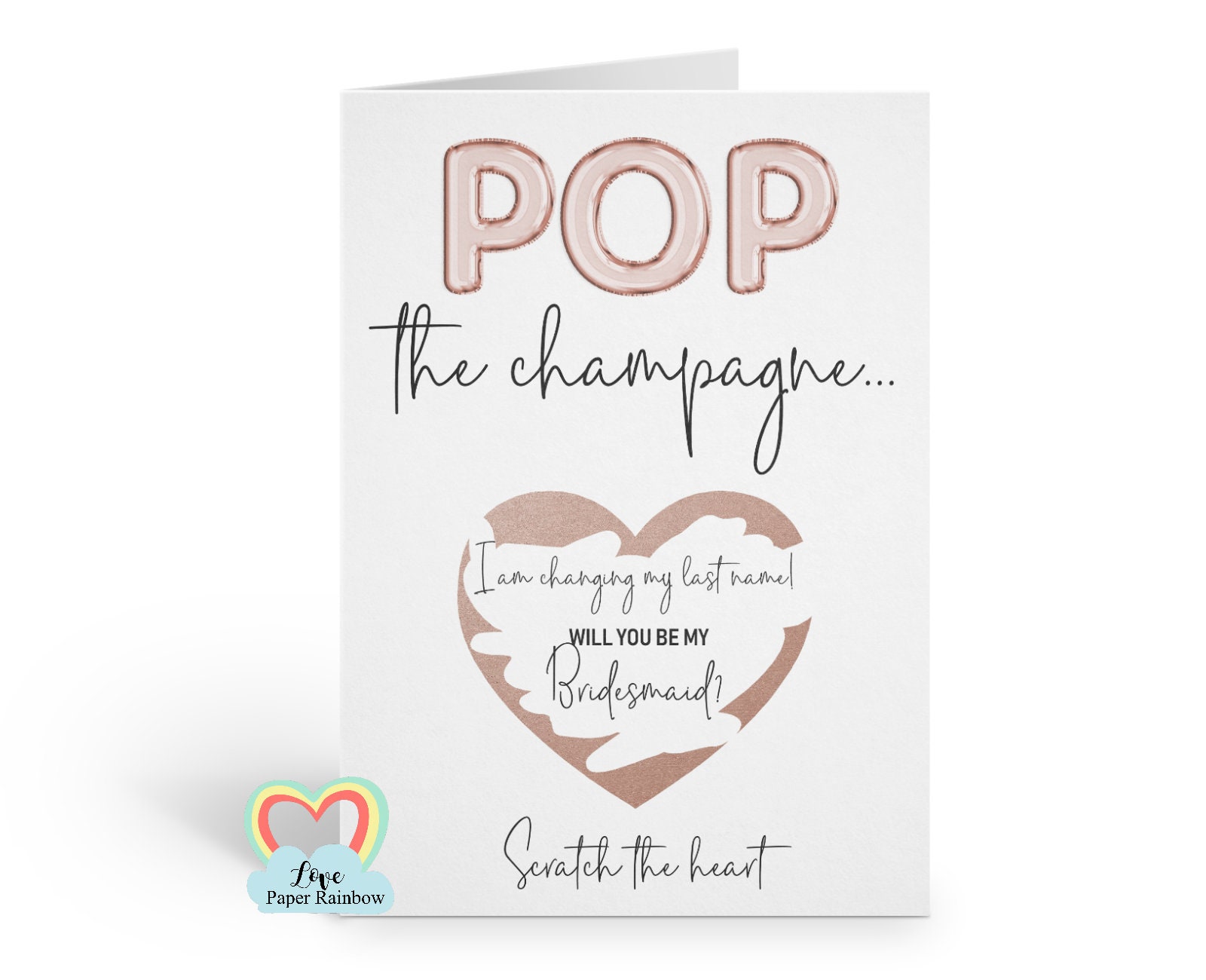 will you be my bridesmaid scratch card funny proposal maid of honour chief