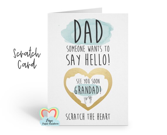 you're going to be a grandad scratch card pregnancy announcement i'm pregnant funny pregnancy reveal card grandad reveal grandchild reveal