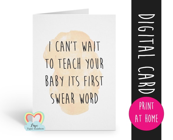 Funny Baby Card, Funny Expecting Card, Pregnancy Congrats Card, Baby Shower Card, Funny New Baby Card, New Parents Card, Baby Card, Funny