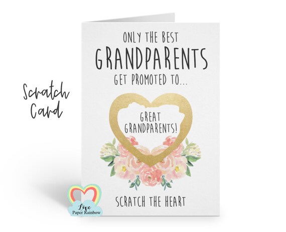 i'm pregnant, pregnancy reveal pregnancy announcement pregnancy scratch card i'm pregnant scratch card you're going to be great grandparents