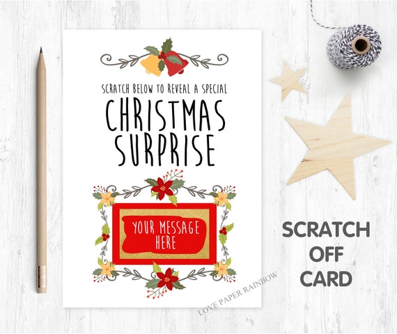 christmas scratch card christmas surprise baby reveal christmas card scratch off personalised christmas card christmas gift pregnancy