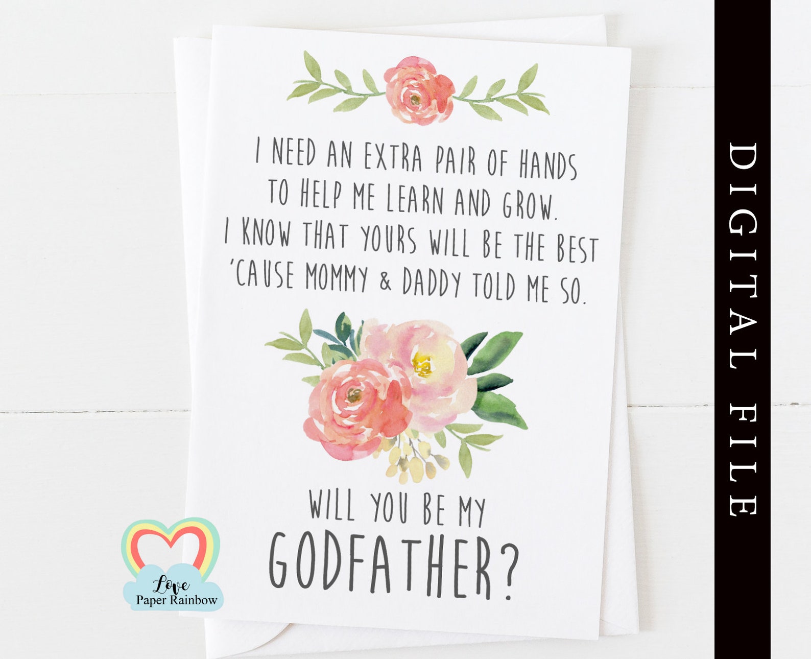PRINTABLE Will You Be My Godfather Card Printable Godfather Etsy PRINTABLE Will You Be My Godfather Card Printable Godfather Etsy