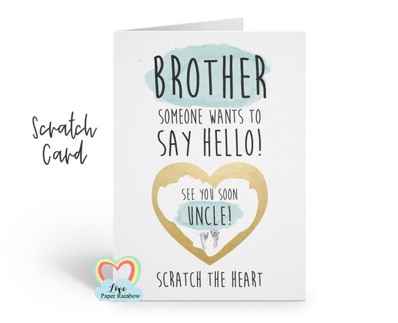 auntie reveal card pregnancy reveal, pregnancy announcement, pregnancy scratch card, i'm pregnant scratch card, you're going to be an uncle