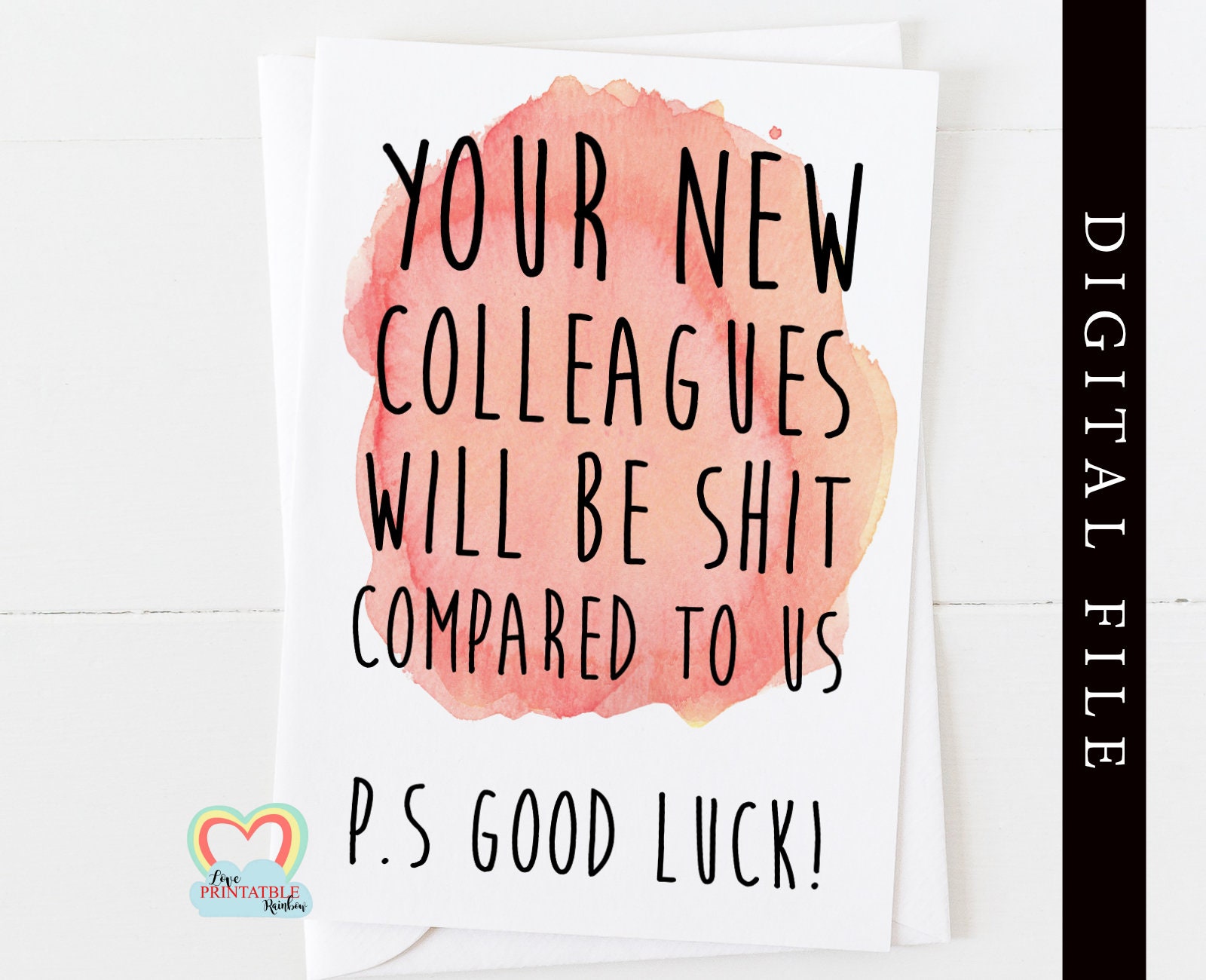 Colleague Leaving Card Printable Funny Goodbye Colleague Card - Etsy Colleague Leaving Card Printable Funny Goodbye Colleague Card - Etsy