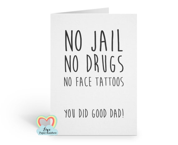 Funny Father's Day Card, good job dad, funny birthday card for dad, witty father's day card, card for dad from son, to dad from daughter