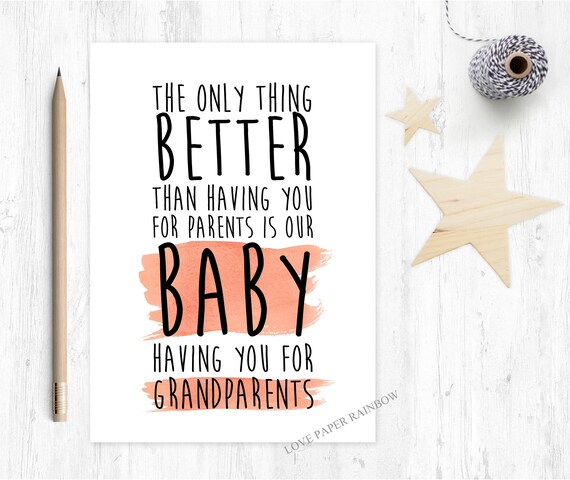 you're going to be grandparents card, baby announcement card, baby reveal card, pregnancy announcement, I'm pregnant