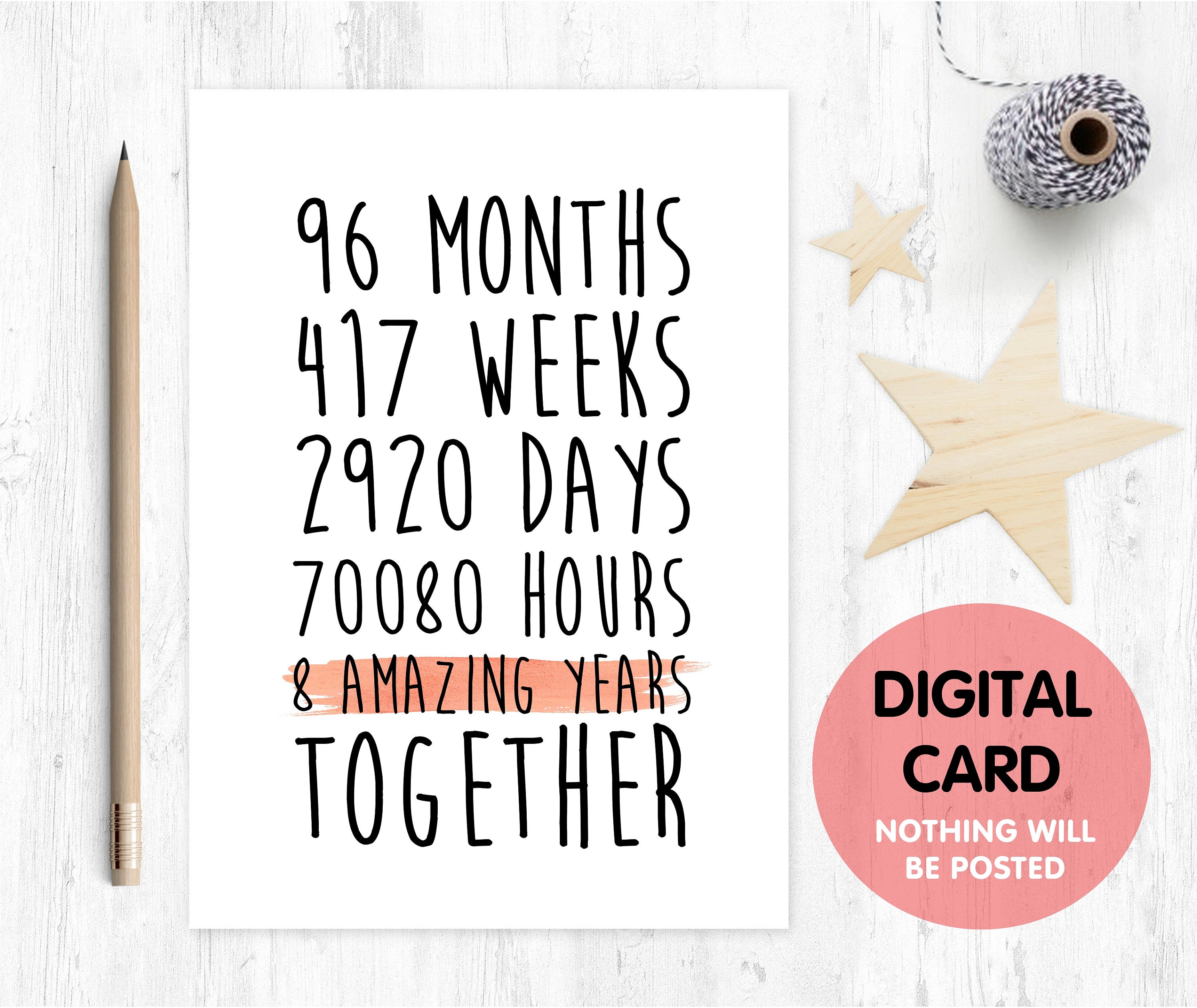 Beautiful 77 Etsy Anniversary Card