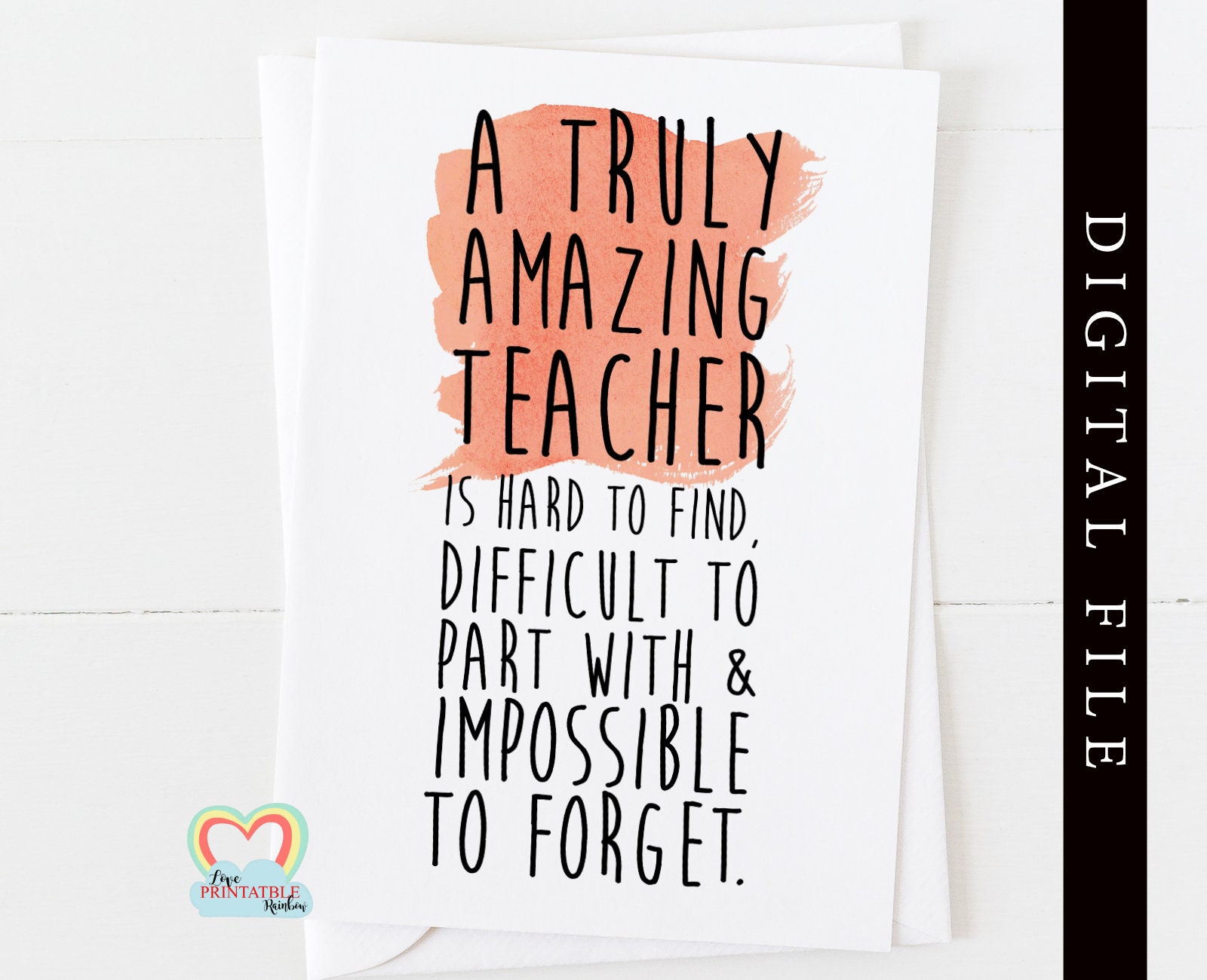 Teacher Card Printable Teacher Retirement Card Instant - Etsy Singapore