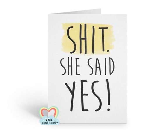 funny best man card usher card groomsman card will you be my best man shit she said yes best man proposal love paper rainbow