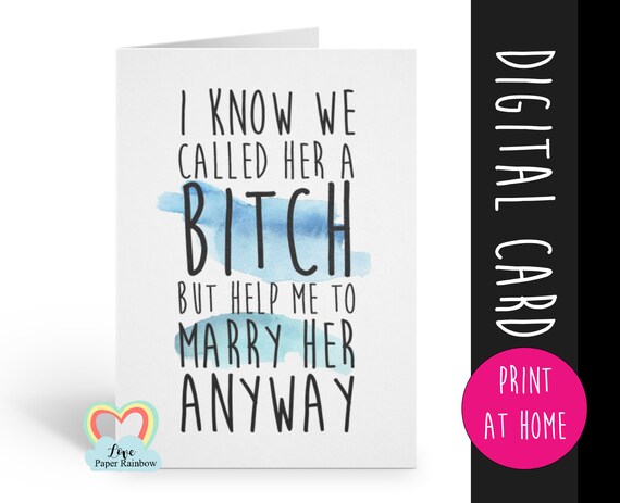 PRINTABLE best man card, will you be my best man printable, funny best man card, best man proposal printable, funny groomsman card