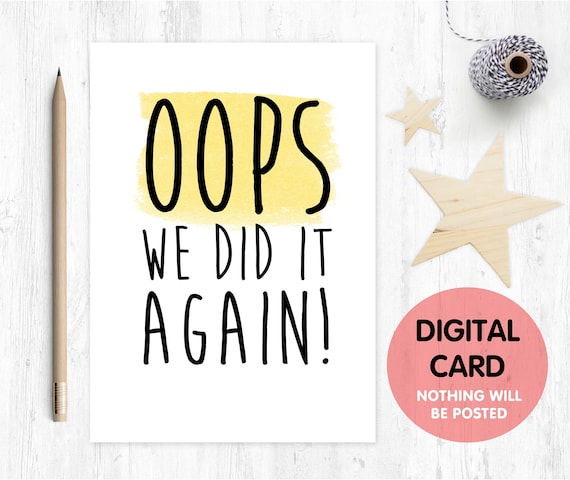 PRINTABLE funny pregnancy announcement card instant download baby number 2 your'e going to be a grandma grandad i'm pregnant we're expecting