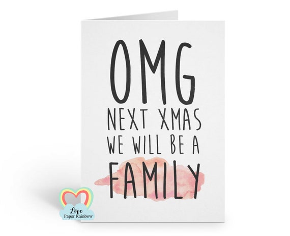 daddy to be christmas card, mummy to be christmas card, next christmas we will be a family, next christmas we will have a baby