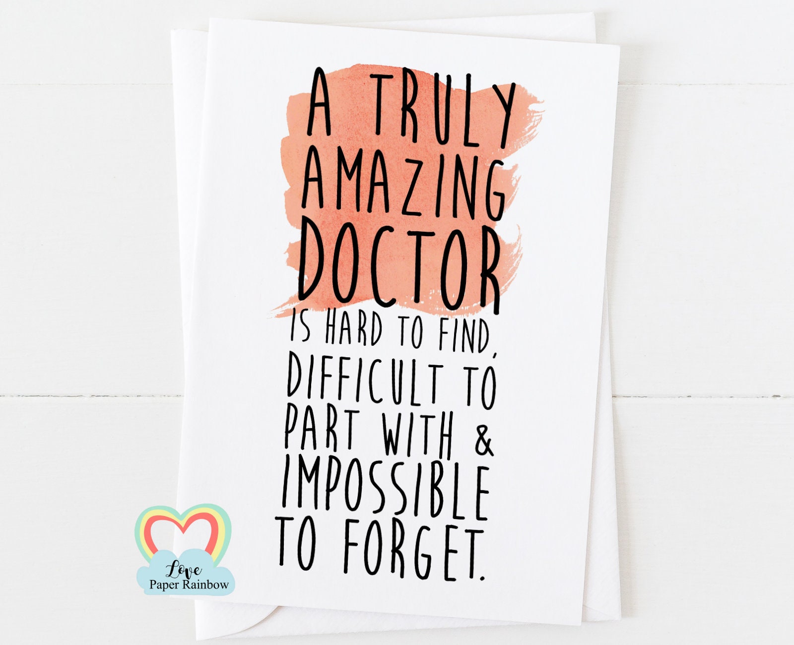 Doctor card doctor retirement card leaving thanks doctor quote Etsy