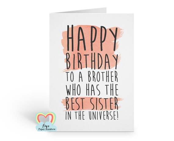 brother birthday card, funny brother birthday card, best brother birthday card, birthday card for brother, rude brother birthday card