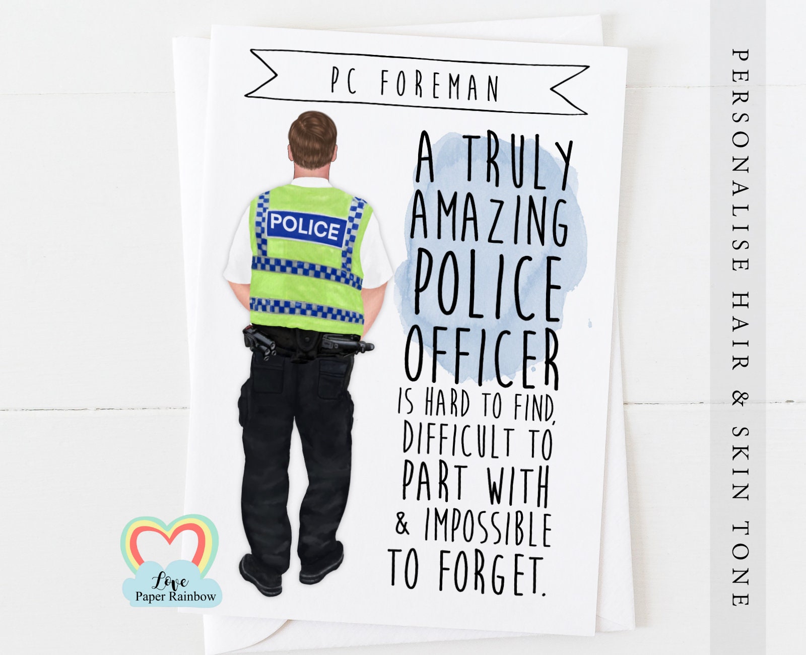 POLICE OFFICER retirement card police retirement card | Etsy